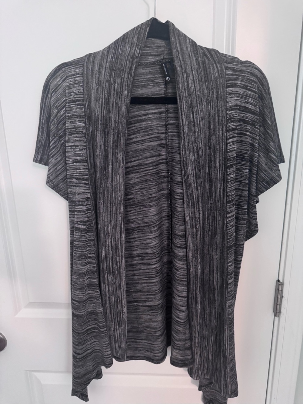 New Directions Gray Marled Open-Front Cardigan – Size L